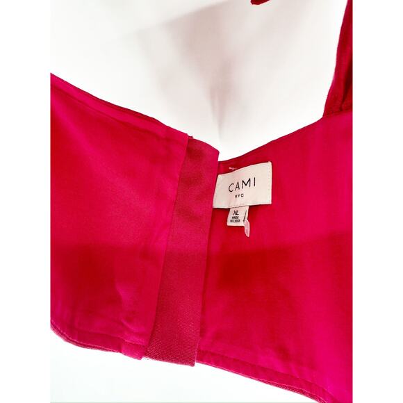 CAMI NYC Hot Pink Livy Crop Cami In Raspberry Bow XL - Picture 5 of 6